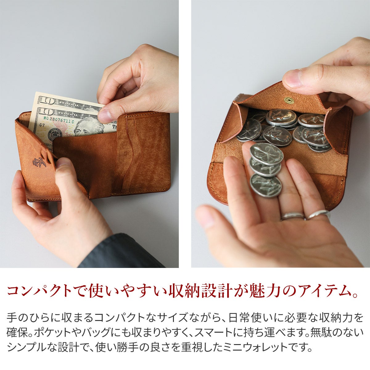 MR.OLIVE E.O.I ミスターオリーブ イーオーアイ  PUEBLO LEATHER プエブロレザー MINI WALLET ME116P