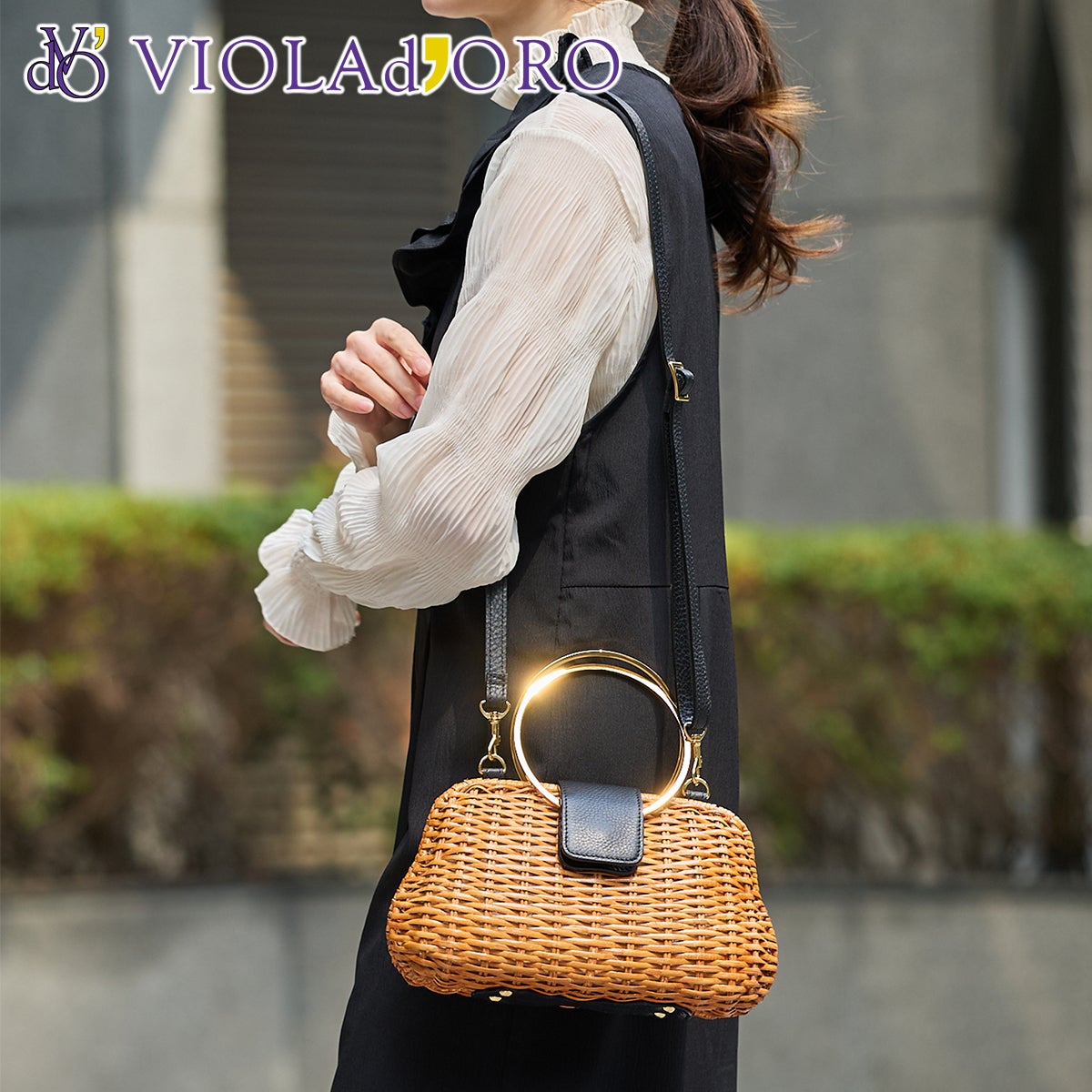 VIOLAd'ORO ヴィオラドーロ MIRO ミロ かごバッグ V-8130