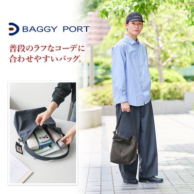 BAGGY PORT バギーポート 黒さび染め帆布 ワンショルダーバッグ GRN-9606