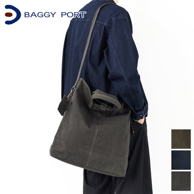 BAGGY PORT バギーポート 黒さび染め帆布 2WAYトートバッグ GRN-9607