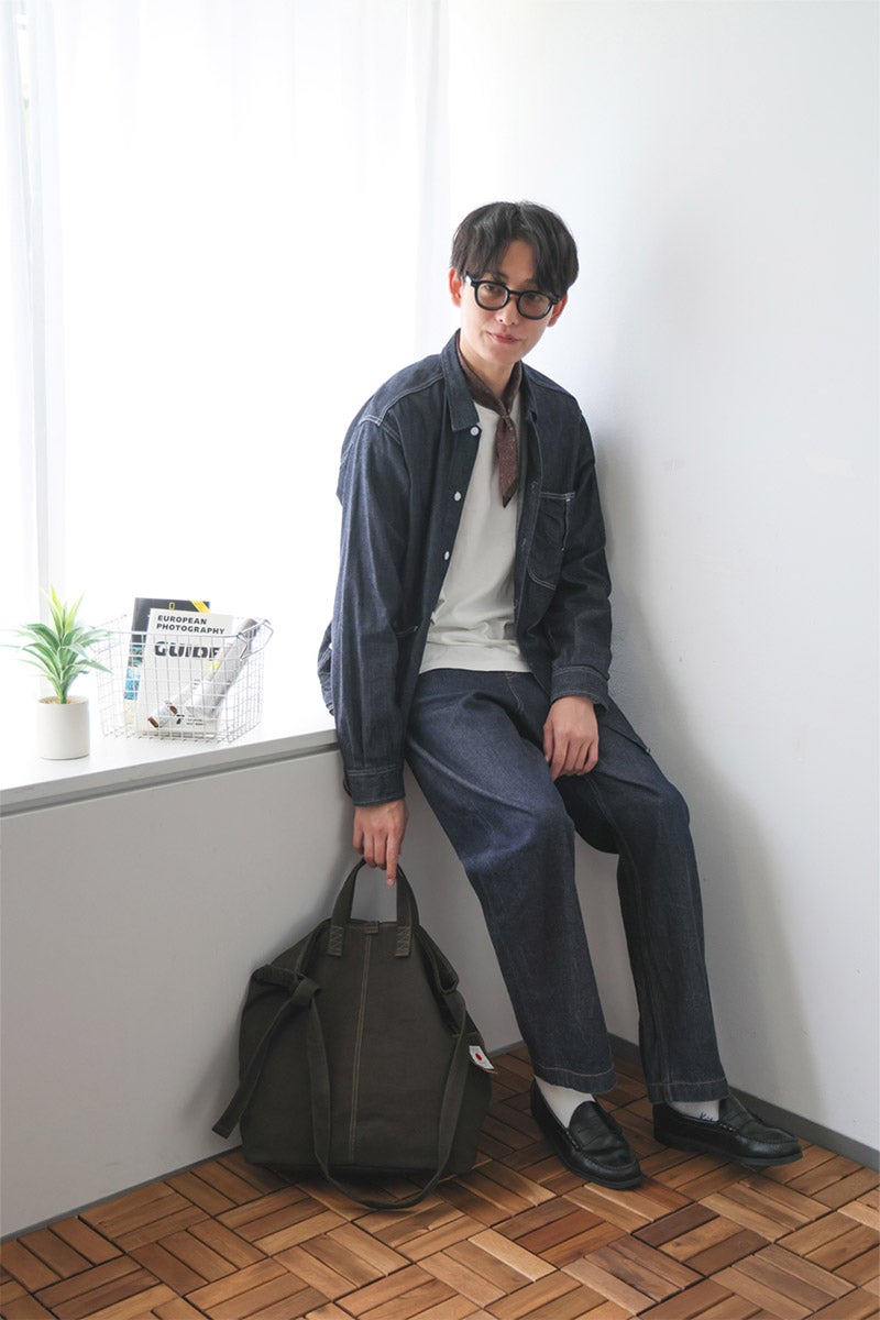 BAGGY PORT バギーポート 黒さび染め帆布 2WAYトートバッグ GRN-9607