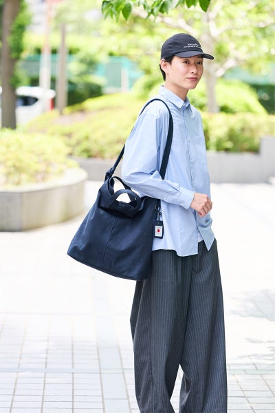 BAGGY PORT バギーポート 黒さび染め帆布 2WAYトートバッグ GRN-9607