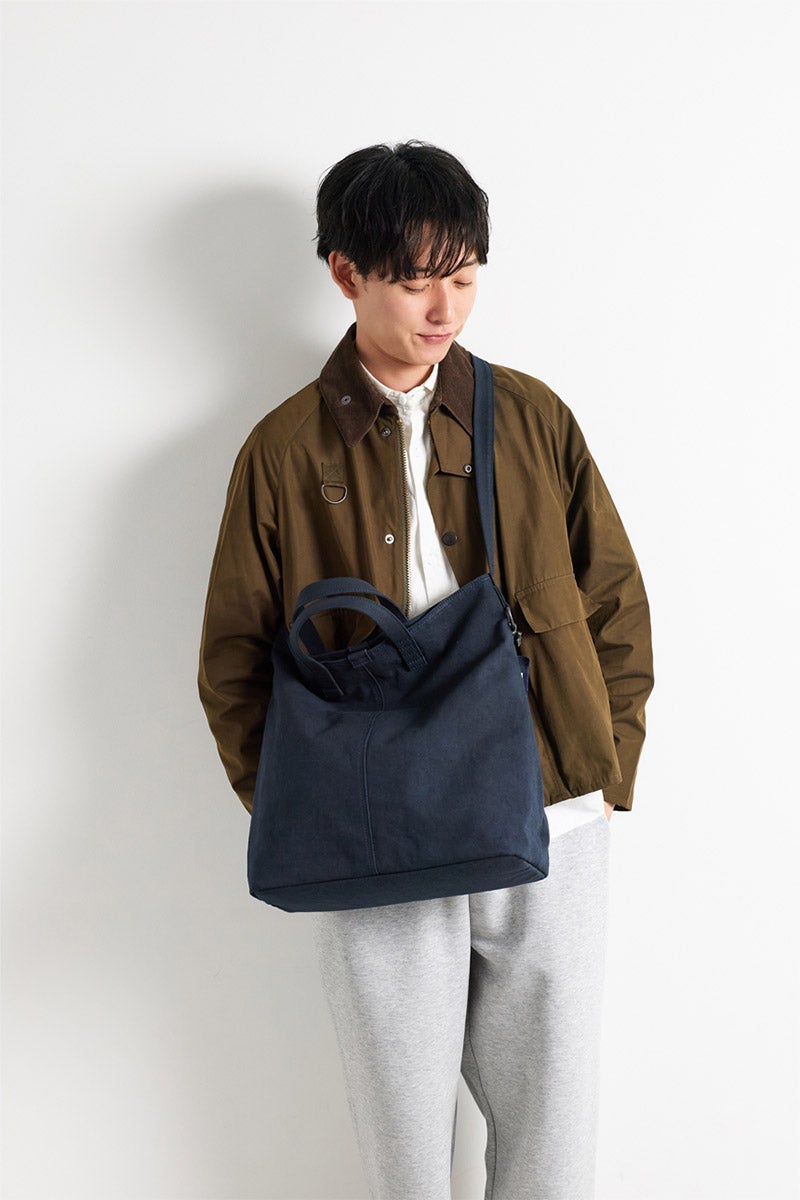 BAGGY PORT バギーポート 黒さび染め帆布 2WAYトートバッグ GRN-9607