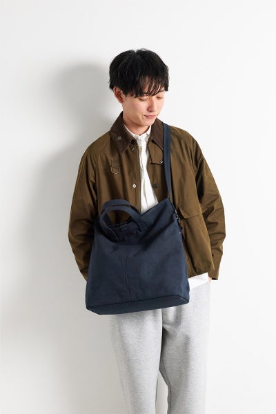 BAGGY PORT バギーポート 黒さび染め帆布 2WAYトートバッグ GRN-9607