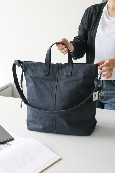BAGGY PORT バギーポート 黒さび染め帆布 2WAYトートバッグ GRN-9607