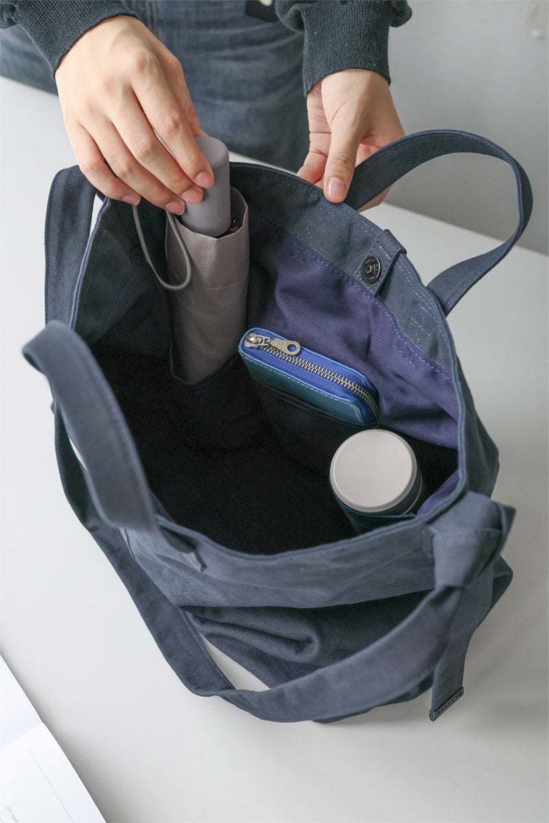 BAGGY PORT バギーポート 黒さび染め帆布 2WAYトートバッグ GRN-9607