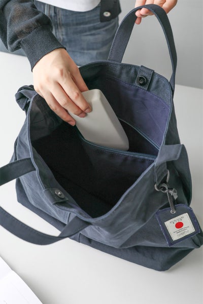 BAGGY PORT バギーポート 黒さび染め帆布 2WAYトートバッグ GRN-9607