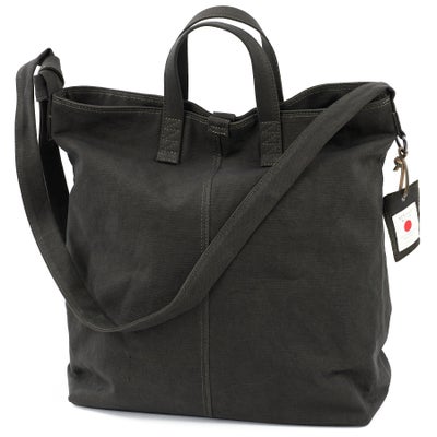 BAGGY PORT バギーポート 黒さび染め帆布 2WAYトートバッグ GRN-9607