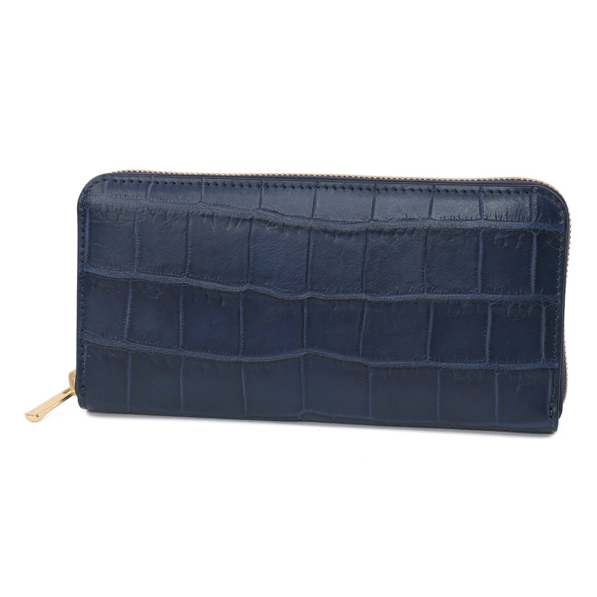 [メーカー取り寄せ商品] BAGGY PORT バギーポート 本藍染めクロコレザー 小銭入れ付き長財布（ラウンドファスナー式 ） ZWL-8000