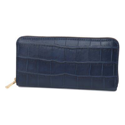 [メーカー取り寄せ商品] BAGGY PORT バギーポート 本藍染めクロコレザー 小銭入れ付き長財布（ラウンドファスナー式 ） ZWL-8000