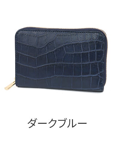 [メーカー取り寄せ商品] BAGGY PORT バギーポート 本藍染めクロコレザー 小銭入れ付き二つ折り財布（ラウンドファスナー式 ） ZWL-8001