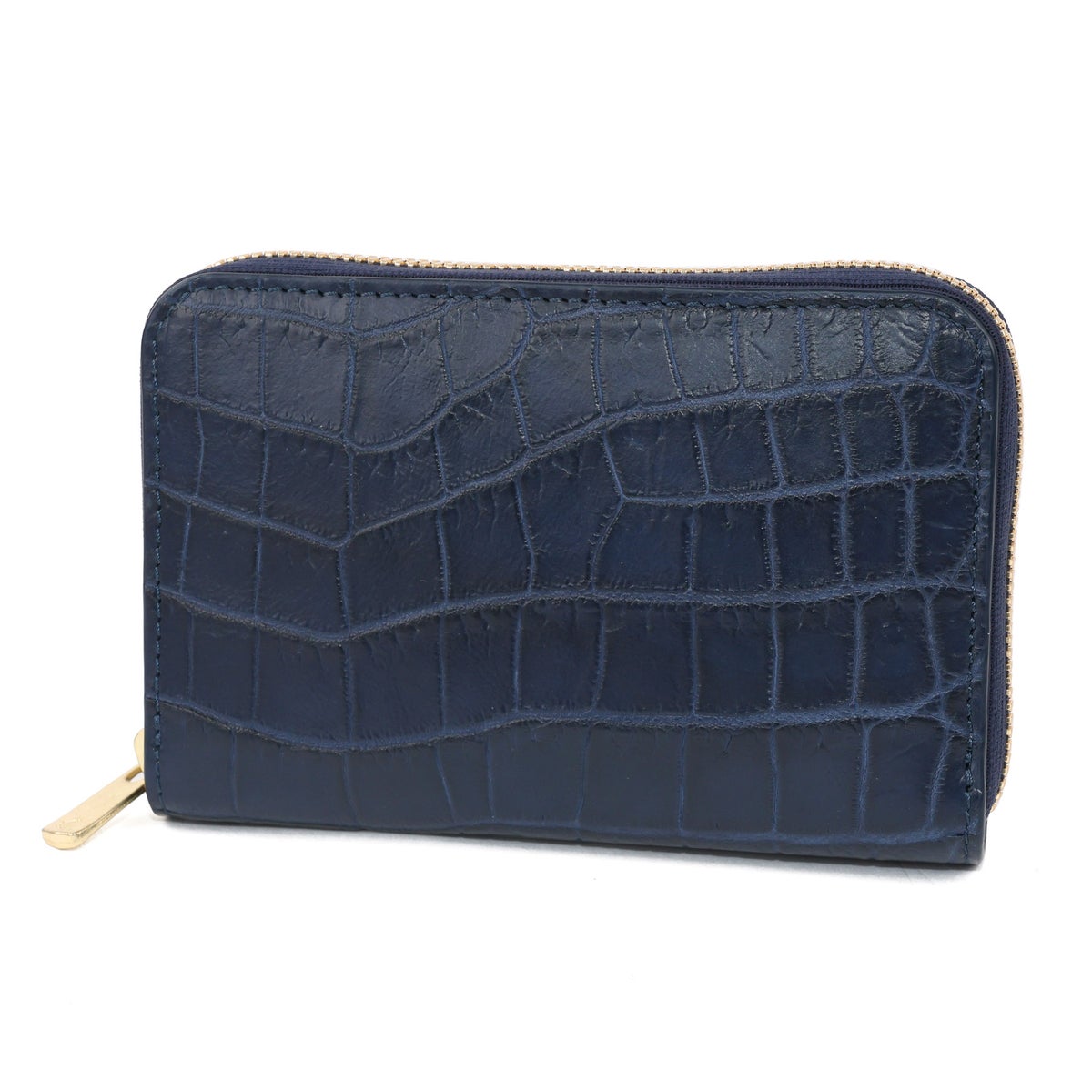 [メーカー取り寄せ商品] BAGGY PORT バギーポート 本藍染めクロコレザー 小銭入れ付き二つ折り財布（ラウンドファスナー式 ） ZWL-8001