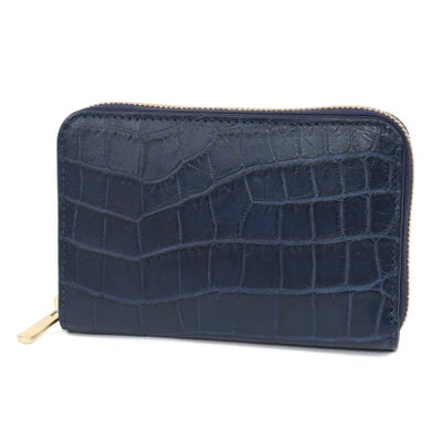 [メーカー取り寄せ商品] BAGGY PORT バギーポート 本藍染めクロコレザー 小銭入れ付き二つ折り財布（ラウンドファスナー式 ） ZWL-8001