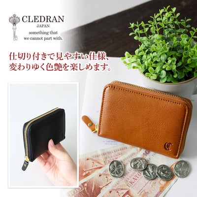 CLEDRAN クレドラン NOS ノス 小銭入れ付き二つ折り財布（ラウンドファスナー式 ） CR-CL3986