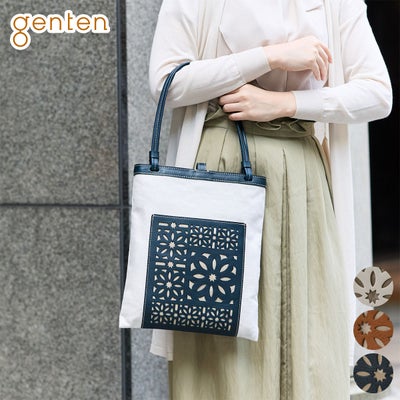 genten ゲンテン Tapestry cutwork タペストリーカットワーク トートバッグ 44975