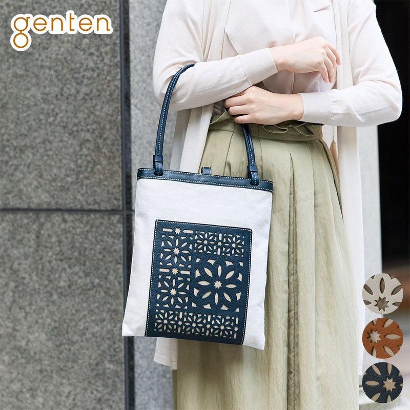genten ゲンテン Tapestry cutwork タペストリーカットワーク トートバッグ 44975