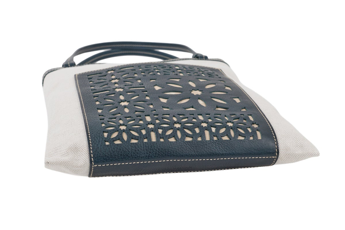 genten ゲンテン Tapestry cutwork タペストリーカットワーク トートバッグ 44975