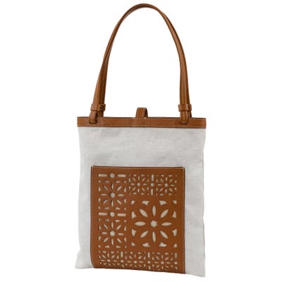 genten ゲンテン Tapestry cutwork タペストリーカットワーク トートバッグ 44975