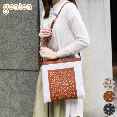 genten ゲンテン Tapestry cutwork タペストリーカットワーク ショルダーバッグ 44976