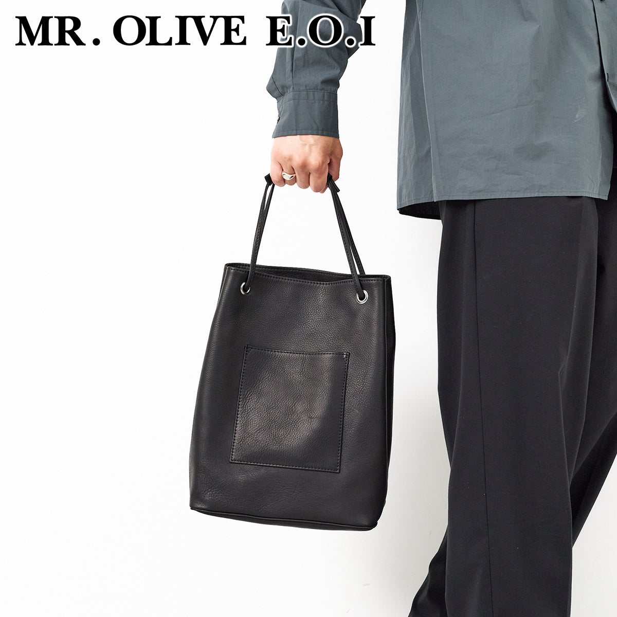 MR.OLIVE E.O.I ミスターオリーブ イーオーアイ IMPERMA-LEATHER インパーマレザー 2WAYCYLINDER BAG ME645