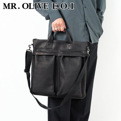 MR.OLIVE E.O.I ミスターオリーブ イーオーアイ IMPERMA-LEATHER インパーマレザー HELMET BAG ME666