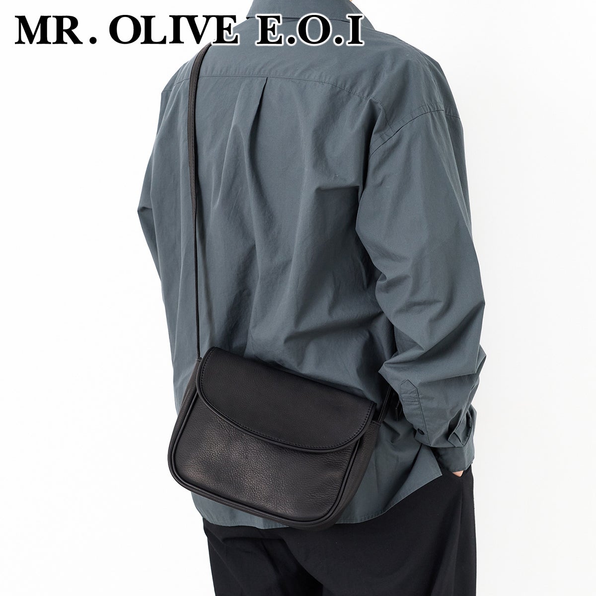 MR.OLIVE E.O.I ミスターオリーブ イーオーアイ IMPERMA-LEATHER インパーマレザー NEAT SHOULDER BAG ME668