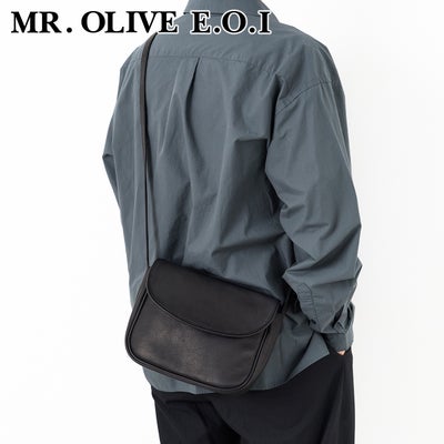 MR.OLIVE E.O.I ミスターオリーブ イーオーアイ IMPERMA-LEATHER インパーマレザー NEAT SHOULDER BAG ME668