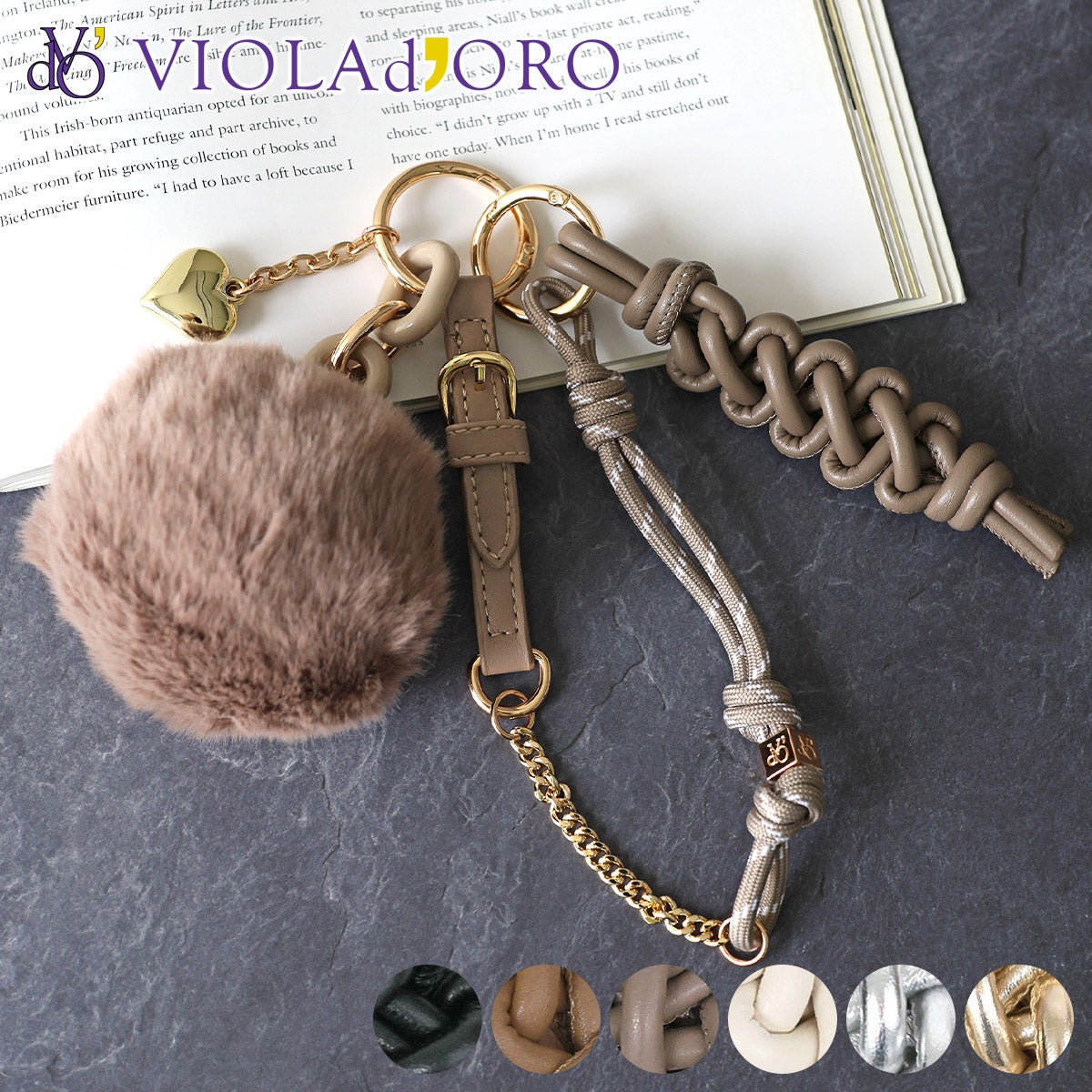 VIOLAd'ORO ヴィオラドーロ BIANCA ビアンカ バッグチャーム V-5086