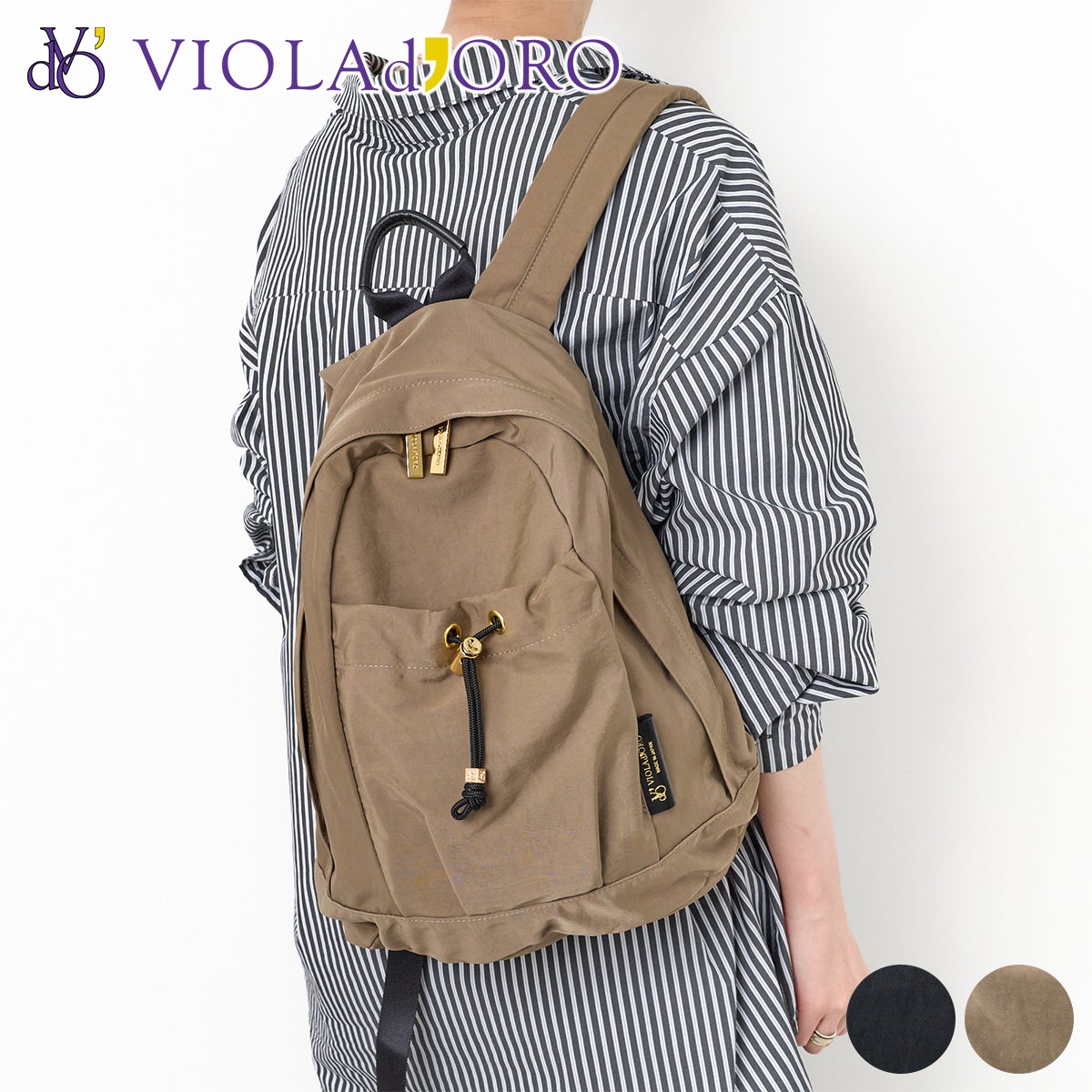 VIOLAd'ORO ヴィオラドーロ GINO ジーノ ナイロンバックパック V-2298