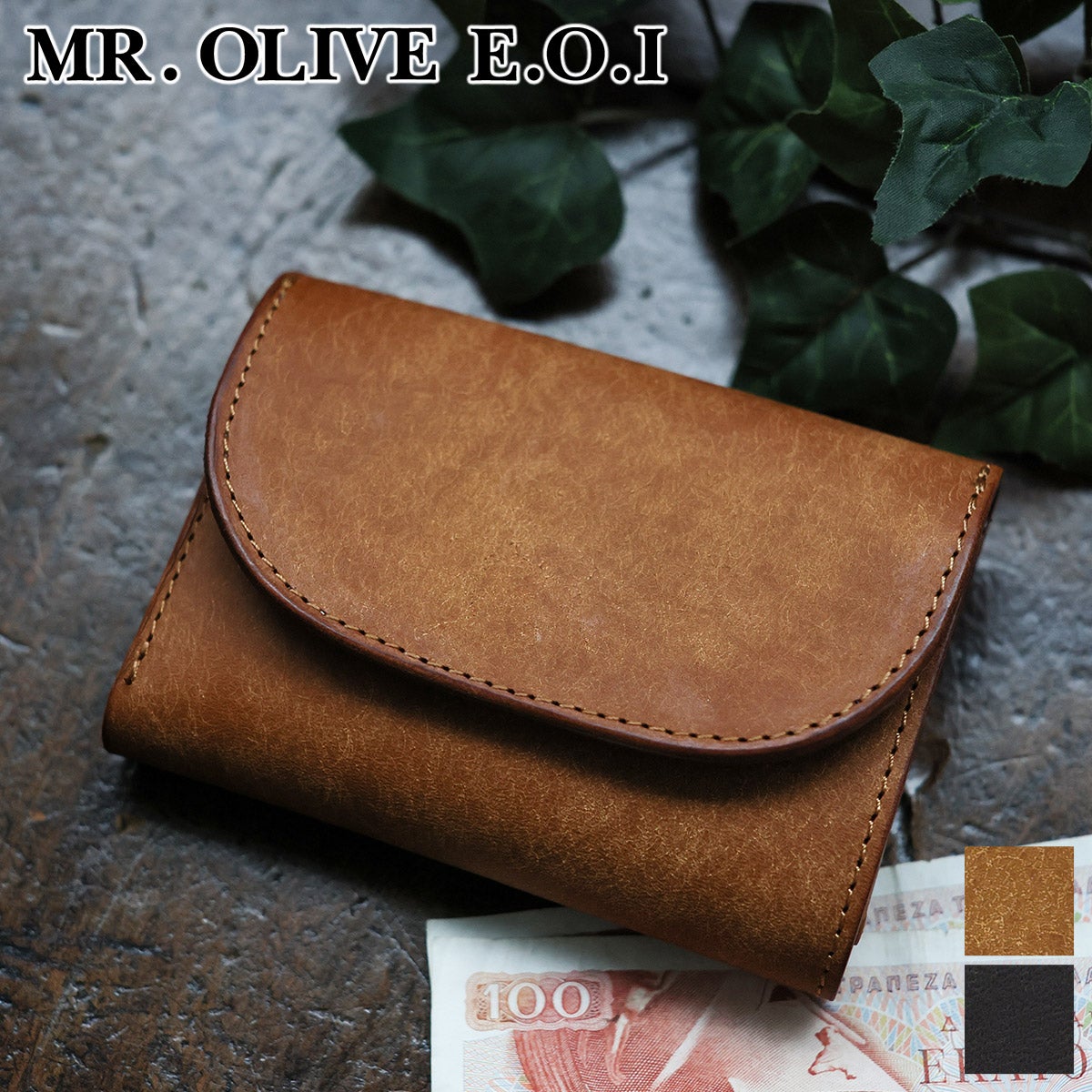 MR.OLIVE E.O.I ミスターオリーブ イーオーアイ PUEBLO LEATHER プエブロレザー COMPACT WALLET ME115P