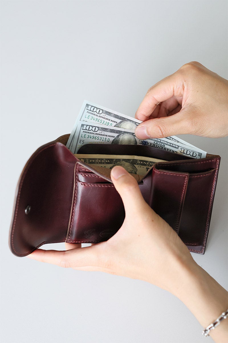 MR.OLIVE E.O.I ミスターオリーブ イーオーアイ HORWEEN CHROMEXCEL LEATHER ホーウィン クロムエクセルレザー COMPACT WALLET ME115H