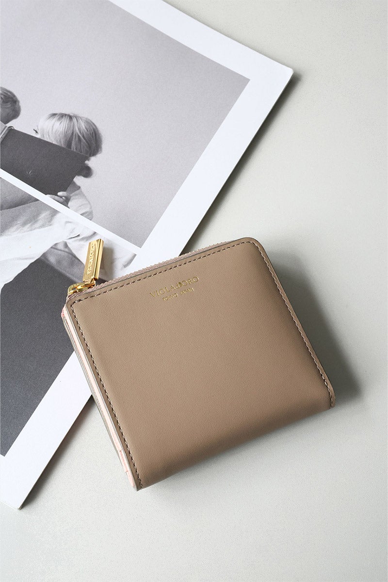 VIOLAd'ORO ヴィオラドーロ PORTA ポルタ 小銭入れ付き二つ折り財布（L字ファスナー式） V-5084