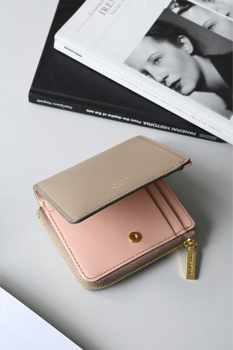VIOLAd'ORO ヴィオラドーロ PORTA ポルタ 小銭入れ付き二つ折り財布（L字ファスナー式） V-5084