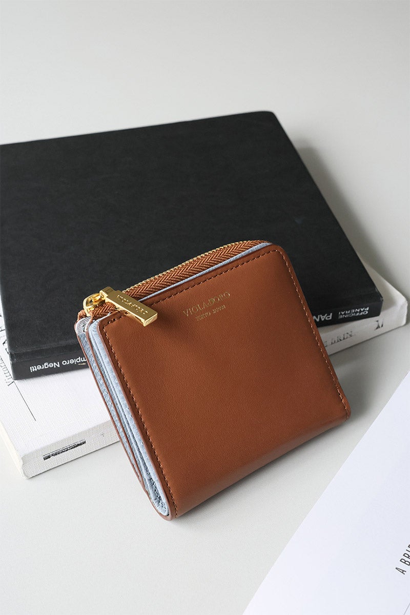 VIOLAd'ORO ヴィオラドーロ PORTA ポルタ 小銭入れ付き二つ折り財布（L字ファスナー式） V-5084