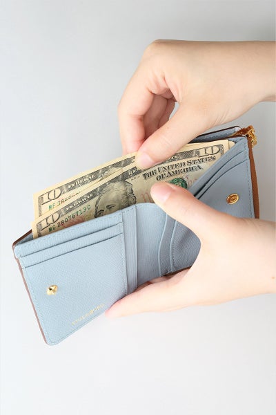 VIOLAd'ORO ヴィオラドーロ PORTA ポルタ 小銭入れ付き二つ折り財布（L字ファスナー式） V-5084