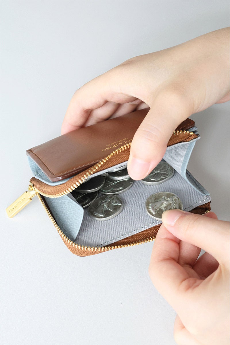 VIOLAd'ORO ヴィオラドーロ PORTA ポルタ 小銭入れ付き二つ折り財布（L字ファスナー式） V-5084