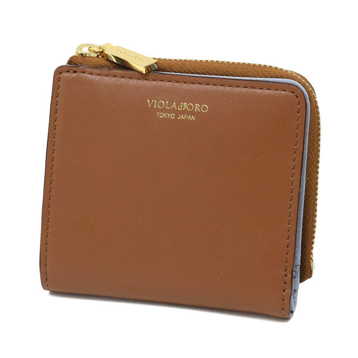 VIOLAd'ORO ヴィオラドーロ PORTA ポルタ 小銭入れ付き二つ折り財布（L字ファスナー式） V-5084