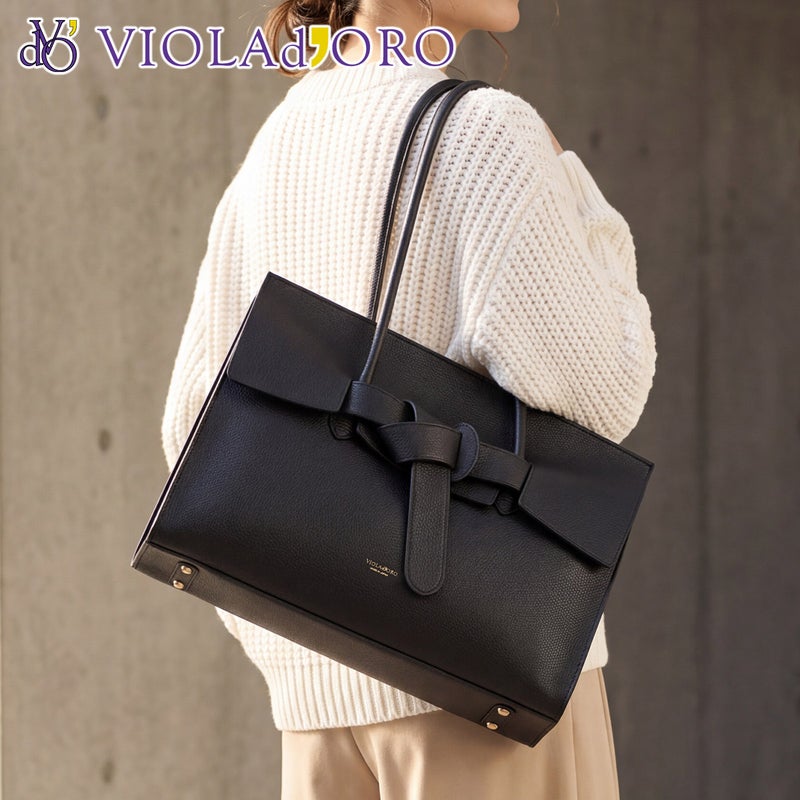 VIOLAd'ORO ヴィオラドーロ TRERO トレロ Wフェイストートバッグ L V-1588