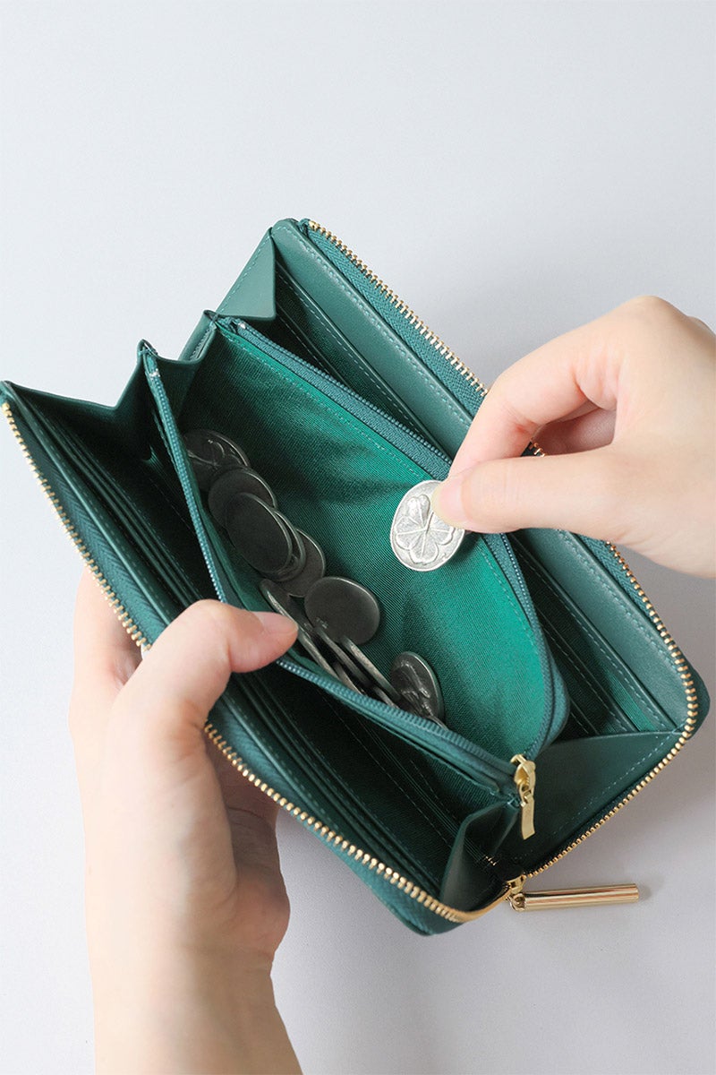 LANVIN en Bleu ランバン オン ブルー リュクサンブール 小銭入れ付き長財布（L字ファスナー式） 480112