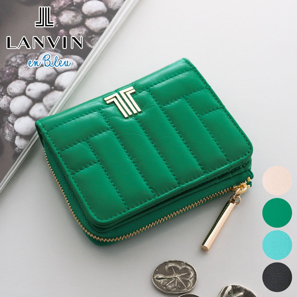 LANVIN en Bleu ランバン オン ブルー ベルシー 小銭入れ付き二つ折り