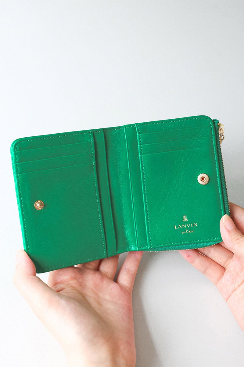 LANVIN en Bleu ランバン オン ブルー ベルシー 小銭入れ付き二つ折り財布 482662
