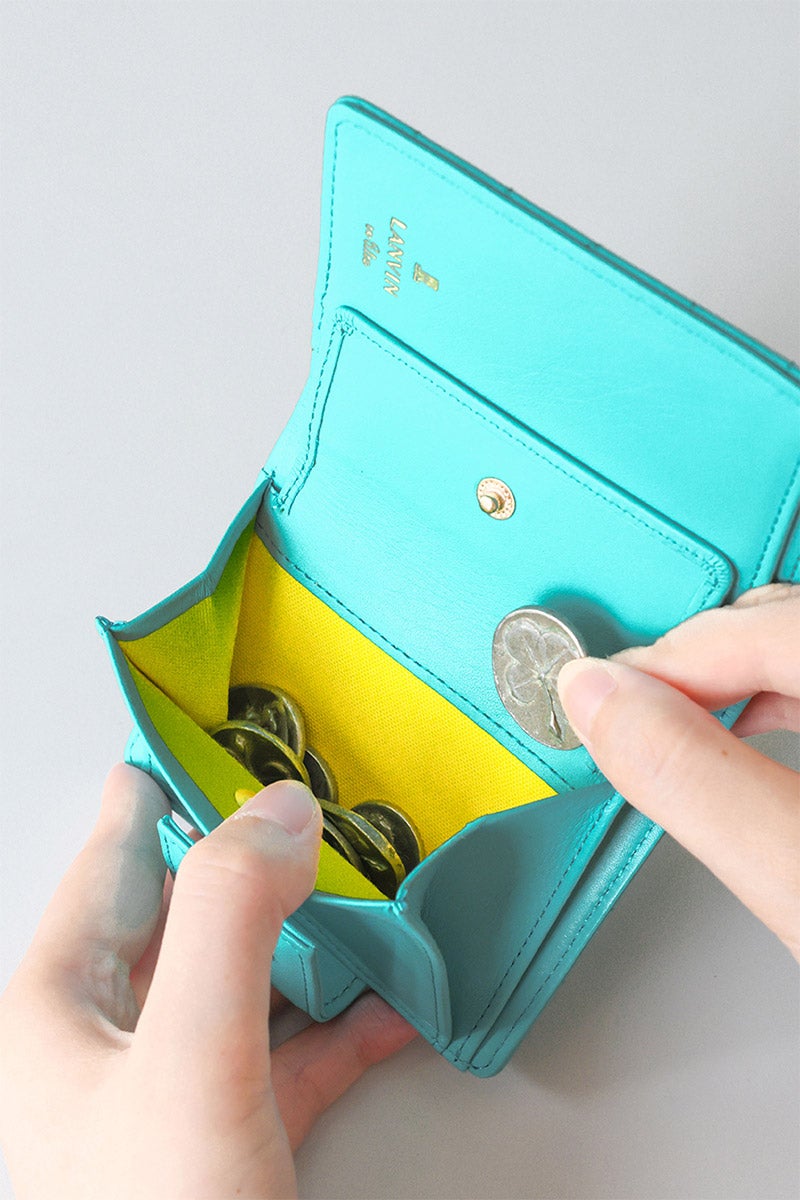 LANVIN en Bleu ランバン オン ブルー ベルシー 小銭入れ付き二つ折り財布 482663
