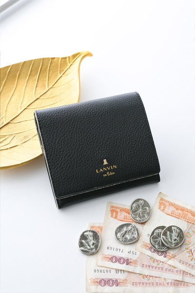 LANVIN en Bleu ランバン オン ブルー メラニー 小銭入れ付き二つ折り財布 483222
