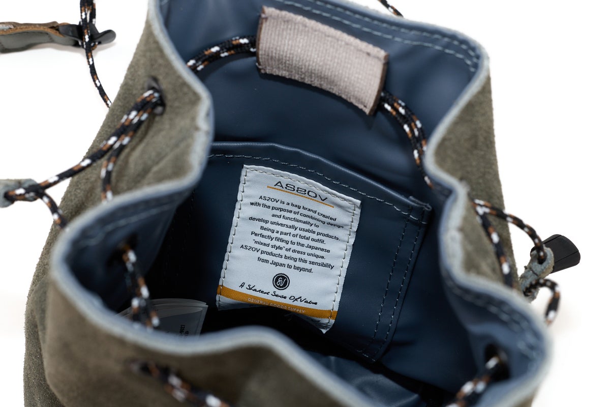AS2OV アッソブ WP SUEDE MINI DROW STRING SLD 091757