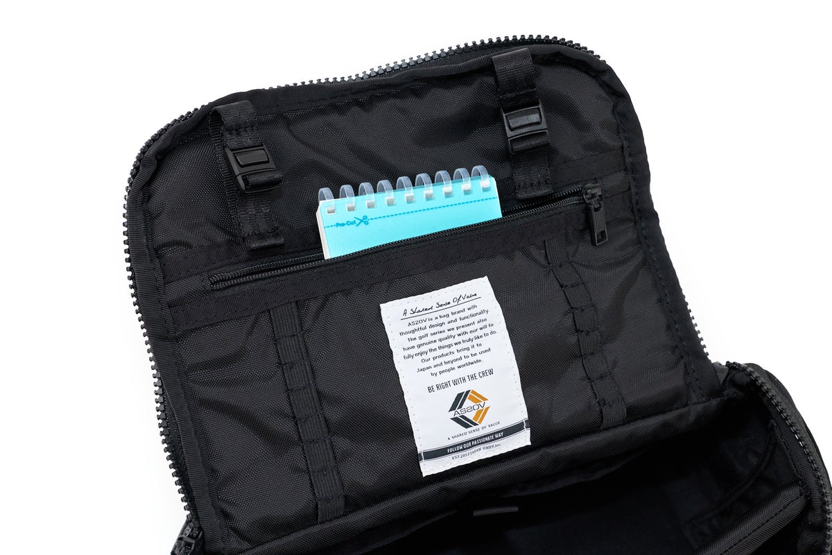 AS2OV アッソブ GOLF EXCLUSIVE BALLISTIC NYLON ROUND POUCH 152209