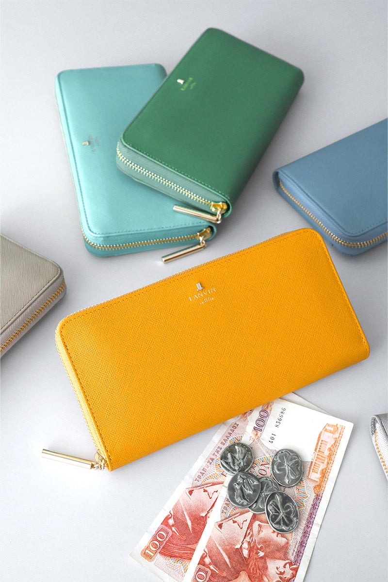 LANVIN en Bleu ランバン オン ブルー リュクサンブールカラー 小銭入れ付き長財布（ラウンドファスナー式 ） 481179