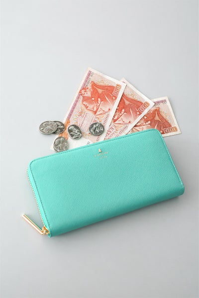 LANVIN en Bleu ランバン オン ブルー リュクサンブールカラー 小銭入れ付き長財布（ラウンドファスナー式 ） 481179