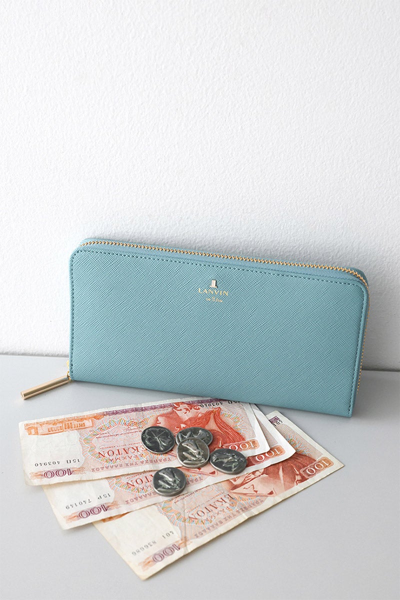 LANVIN en Bleu ランバン オン ブルー リュクサンブールカラー 小銭入れ付き長財布（ラウンドファスナー式 ） 481179