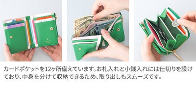 LANVIN en Bleu ランバン オン ブルー リュクサンブールカラー 小銭入れ付き二つ折り財布 482023