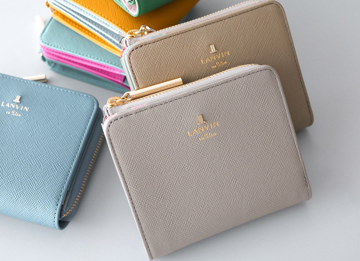 LANVIN en Bleu ランバン オン ブルー リュクサンブールカラー 小銭入れ付き二つ折り財布 482023